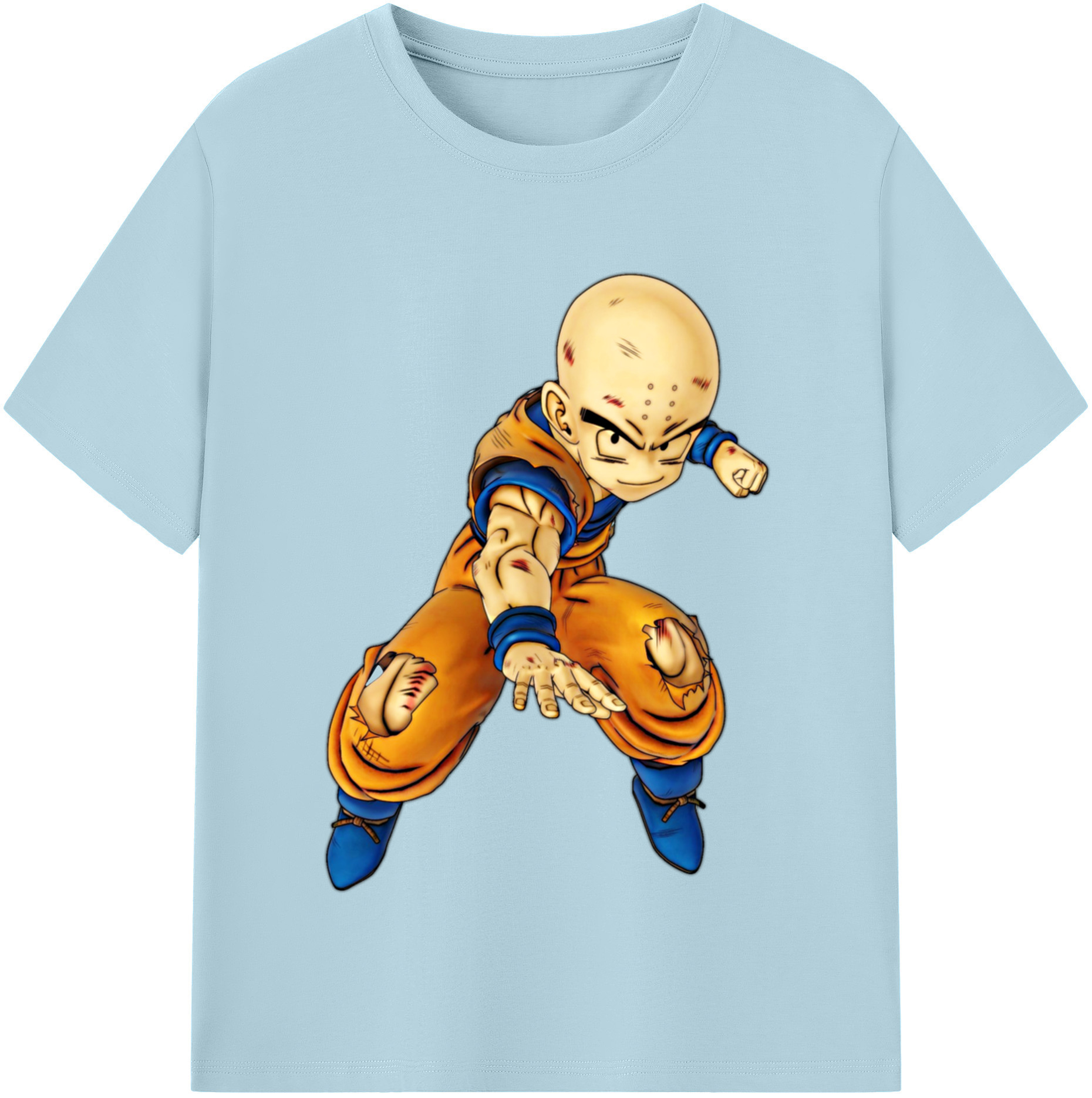 （画像用） ドラゴンボール クリリン DRAGON BALL krillin 綿100％半袖Tシャツ（フロントプリント）